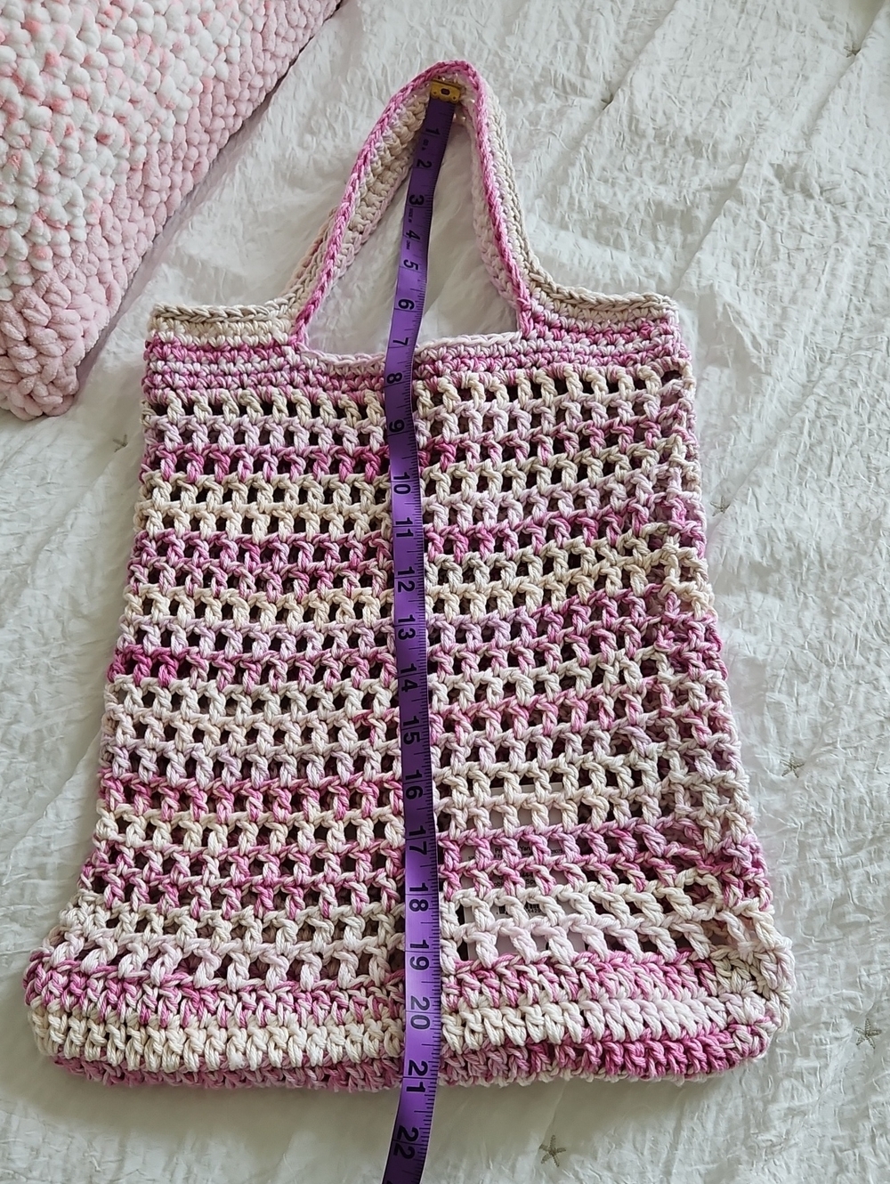Hand Crocheted Market Bag - Picture 2 of 3